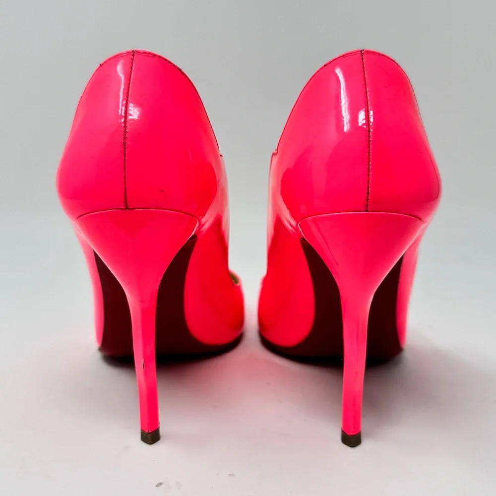 Christian Louboutin Pink Wavy Dolly Patent Heels Size 35.5